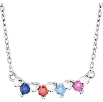 Náhrdelník Stříbrný náhrdelník se zirkony - srdce - AP532-2128