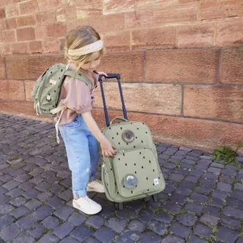 Dětský batoh Lässig dětský kufr Happy Prints - Light Olive