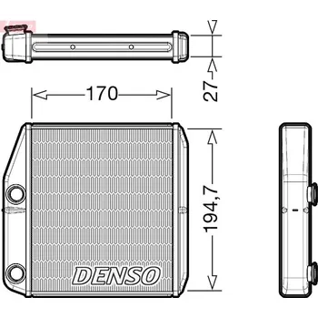 Výměník tepla pro vnitřní vytápění DENSO DRR09101