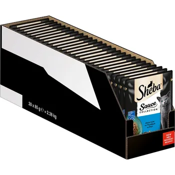 Krmivo pro kočku 28x85g Megabalení Sheba variace kapsičky - Sauce Lover s tuňákem vlhké krmivo pro kočky