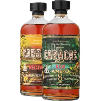 Rum Set Ron Caracas 8 letý + Ron Caracas Club Nectar (set 1 x 0.7 l, 1 x 0.7 l)