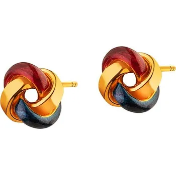 Náušnice Zlaté náušnice se smaltem - AP534-3794