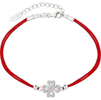 Náramek Náramek s prvky ze stříbra a zirkony - čtyřlístek - AP535-8528