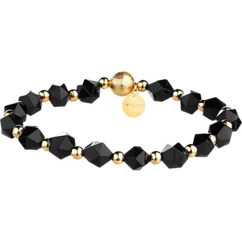 Náramek Pozlacený náramek z mosazi s acháty - AR532-3594