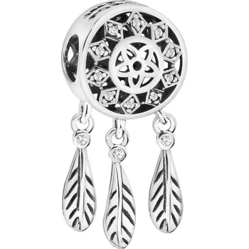 Přívěsek Stříbrný přívěsek Beads se zirkony - lapač snů - AP529-8748