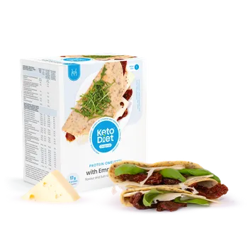 Keto dieta KetoDiet Proteinová omeleta – příchuť ementál a sušená rajčata (7 porcí)