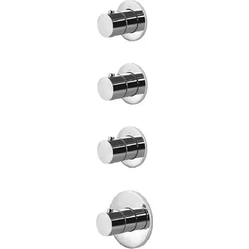 Vodovodní baterie Paffoni Modular Box - Termostatická baterie pod omítku, pro 3 spotřebiče, chrom MDE019CR
