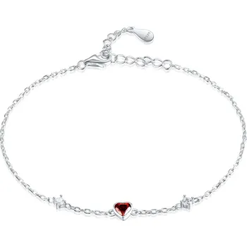Náramek Olivie Stříbrný náramek PŘÍRODNÍ GRANÁT 8943 Ag 925; ≤1,4 g.