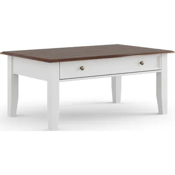 Konferenční stolek Massivo.cz Konferenční stolek Belluno Elegante, dekor bílá | ořech, masiv, borovice