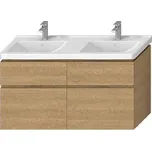 Jika Cubito Pure - Skříňka pod dvojumyvadlo 128x68 cm, dub H40J4274025191