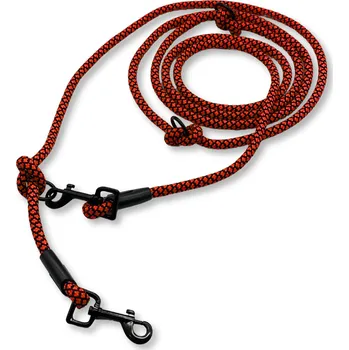 Vodítko pro psa PafDog® Přepínací nastavitelné vodítko 8mm, 11 délek, červeno-černé extra pevné DÉLKA VODÍTKA: 2 metry