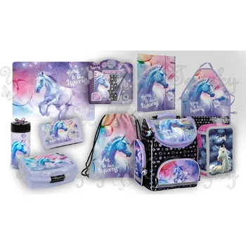 Školní batoh Zvýhodněná školní sada Jednorožec Unicorn set s ergonomickým batohem aktovka Jednorožec TEMBJR15/010/03a