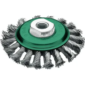 Miskový kartáč ušlechtilý ocel 115 x 12 mm spletený 0,5 mm lessmann 472857