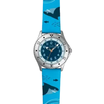 Hodinky JVD Dětské chlapecké světle modré náramkové hodinky se žraloky JVD J7224.3