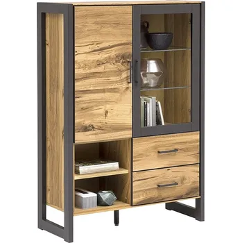 Kuchyňská skříňka Massivo.cz Vitrína Croft 2, divoký dub