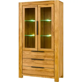 Kuchyňská skříňka Massivo.cz Vitrína Barna 2d/3s, dub