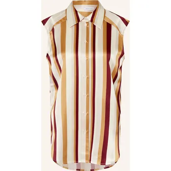 Dámská halenka Mrs & Hugs Dámský Halenkový Top Ze Saténu, krémová / tmavě...