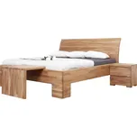 Manželská postel SOFIA čelo oblé plné, 180x200 cm, dub cink