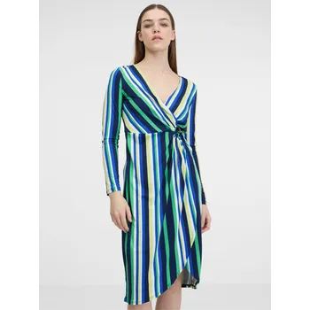 Dámské šaty Orsay Zeleno-modré dámské pruhované šaty - Dámské Orsay modrá | zelená | krémová 2238251
