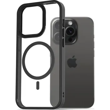 Pouzdro na mobilní telefon AlzaGuard Clear TPU Case Compatible with Magsafe pro iPhone 15 Pro černé