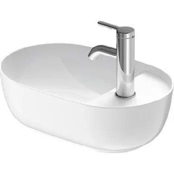 Umyvadlo Duravit Luv - Umývátko na desku, 42x27 cm, bez přepadu, s otvorem pro baterii, bílá/matná bílá 0381422600