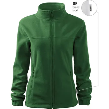 Dámská mikina RIMECK Mikina Jacket 504 na zip, fleece, dámská MAL-504GR15 L Zelená lahvově (s labelem)