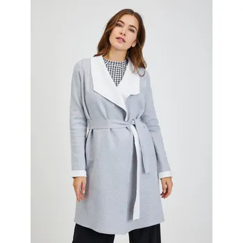 Dámský svetr Světle šedý dámský kardigan se zavazováním ORSAY - Dámské Orsay bílá | šedá 2057908