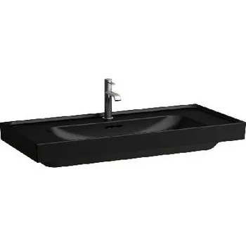 Umyvadlo Laufen Meda - Umyvadlo, 100x46 cm, s přepadem, otvor pro baterii, matná černá H8101197161041