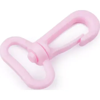 Plastová karabina průvlek 26 mm - růžová