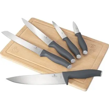 Kuchyňský nůž Sada nožů Berlingerhaus s prkénkem 6 ks Aspen Collection