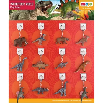 Figurka Mojo Displej 36 ks přívěsků na klíče - Prehistorická zvířata