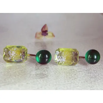 Náušnice Zuzum Skleněné náušnice dvojité - Jasik