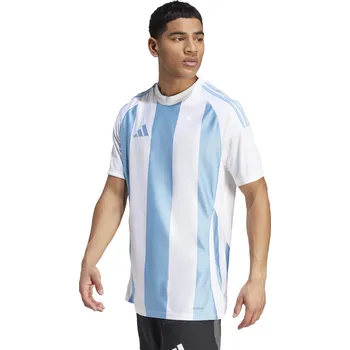 Fotbalový dres Adidas STRIPED 24 bledě modro bílý Velikost: 176