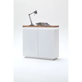 Komoda Komoda ROMINA I (Bílá + Dub masiv)