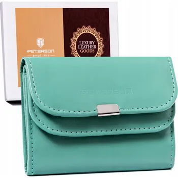 Peněženka Dámská malá kožená peněženka na patentku Barva: Světle Modrá