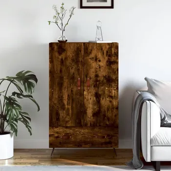 přebalovací pult a komoda Skříň highboard kouřový dub 69,5 x 31 x 115 cm kompozitní dřevo Hnědá 828209