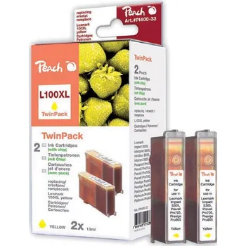 PEACH Lexmark L100XL, S305, yellow XL,Twinpack., No. 100XL