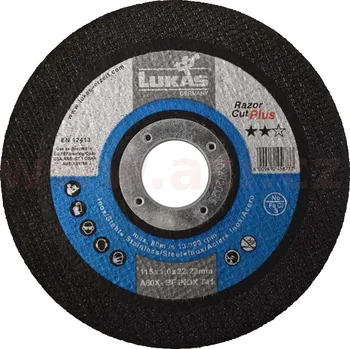 Řezný kotouč Řezný kotouč 115x1 mm (pro ocel), LUKAS (Německo) RAZOR CUT PLUS