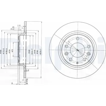 Brzdový kotouč Brzdový kotouč Delphi BG3875C