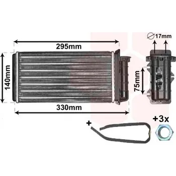 Výměník tepla Výměník tepla, vnitřní vytápění VAN WEZEL 17006183