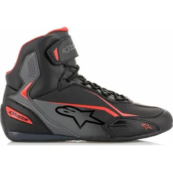 Moto obuv Boty FASTER-3, ALPINESTARS (černé/šedé/červené) 44