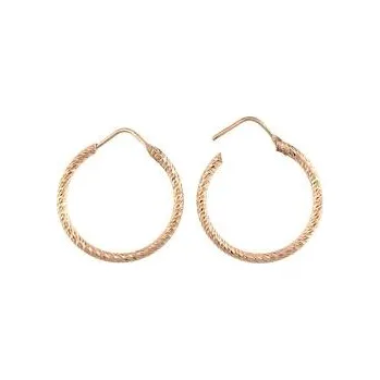 Náušnice Stříbrné pozlacené kruhy broušené 2,5cm