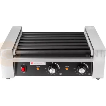 Ohřívač nápojů Hot dog roller toaster, válečkový ohřívač, 7 válečků, teflon, 520x305x205 mm | RESTO QUALITY, RQHD 7