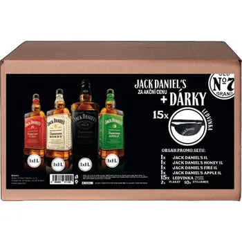 Likér Jack Daniel's Jack Daniel's promo set s ledvinky 4x1l