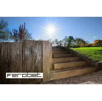 Zahradní obrubník FEROBET Staré dřevo PALISÁDA FOŠNA 40 cm Palisáda fošna 40 x 7 x 200 cm