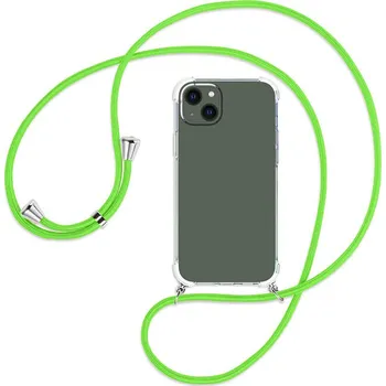 Pouzdro na mobilní telefon Průhledný silikonový ochranný kryt se šňůrkou na krk pro Xiaomi Redmi 9C - světle zelená