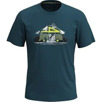 Pánské tričko Tričko SMARTWOOL RIVER VAN GRAPHIC SS TEE SLIM FIT Uni velikost S