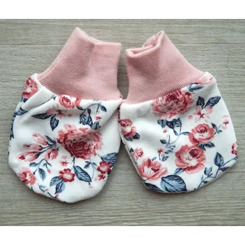 Rukavice AMÁLKA Bavlněné rukavičky květy Velikost: 56-68