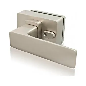 Dveřní kování M&T Zámek na sklo Minimal, povrch TiN-K titan černá mat, provedení WC/koupelna