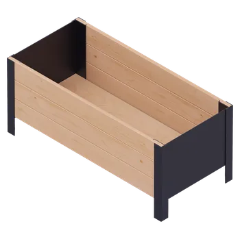 Truhlík Truhlík Modernbox, dřevo, kov, hnědá, černá, 78 × 36 × 32 cm RMO-0780X0360X320-BW